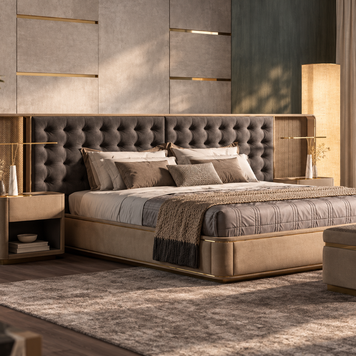 Sereno luxury upholstered bed by DecoPix