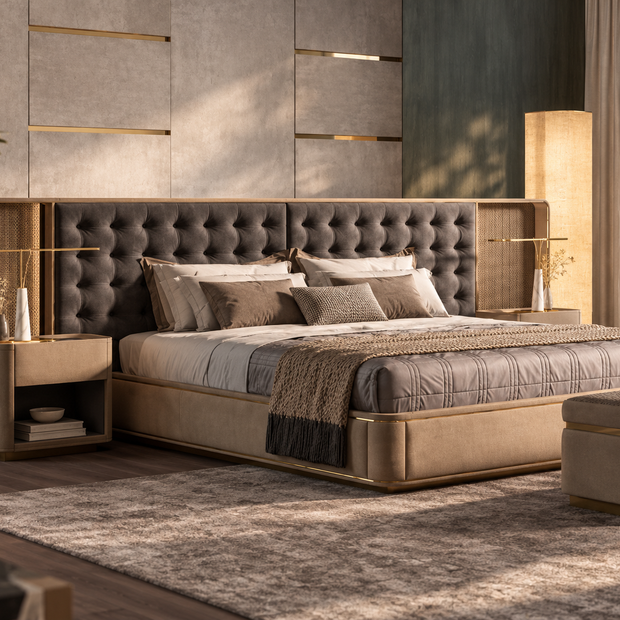 Sereno luxury upholstered bed by DecoPix