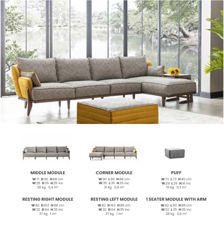 Boztas Bentlee Sofa Set – corner modules