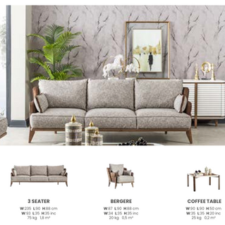 Boztas Bentlee Sofa Set – dimensions