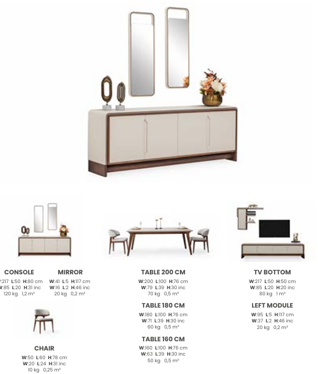 Boztas Cadillac Dining Room Set – table