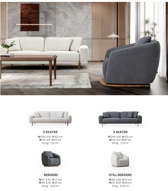Boztas Dragon Sofa Set – dimensions