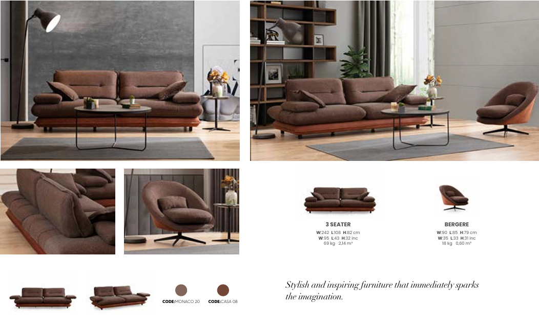Boztas Gradyan Sofa Set – dimensions