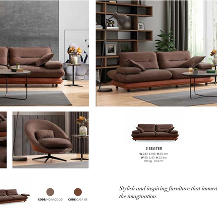 Boztas Gradyan Sofa Set – dimensions