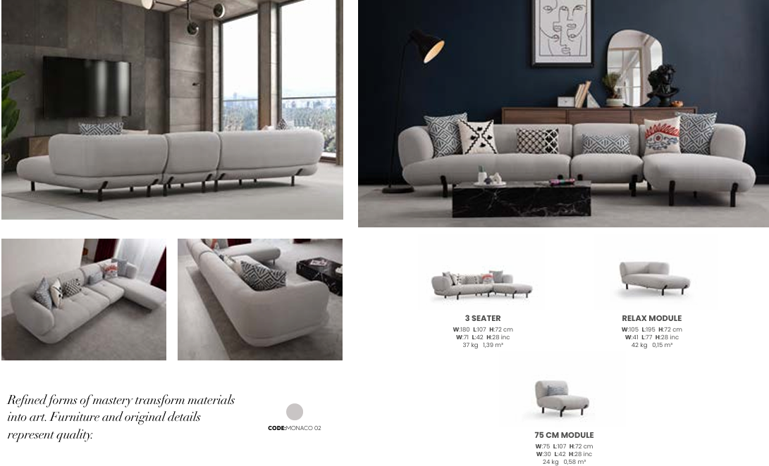 Boztas Manetti Corner Sofa Set – modules