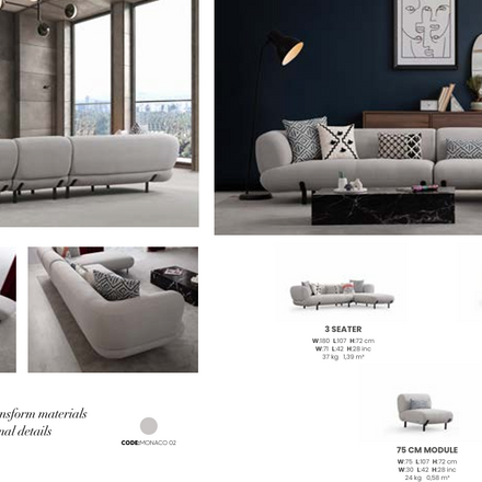 Boztas Manetti Corner Sofa Set – modules