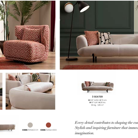 Boztas Manetti Sofa Set – three seater