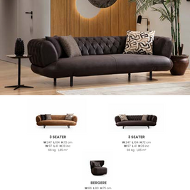 Boztas Manetti Sofa Set – dimensions
