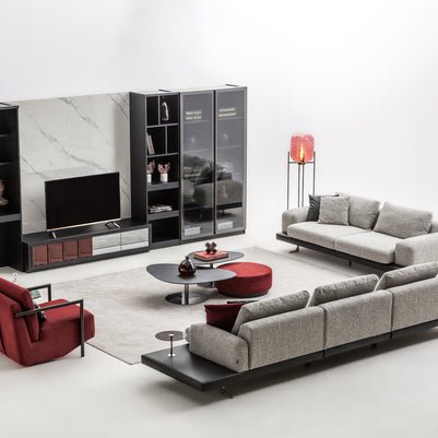 Cora living room catalogue scene; styling and configuration example