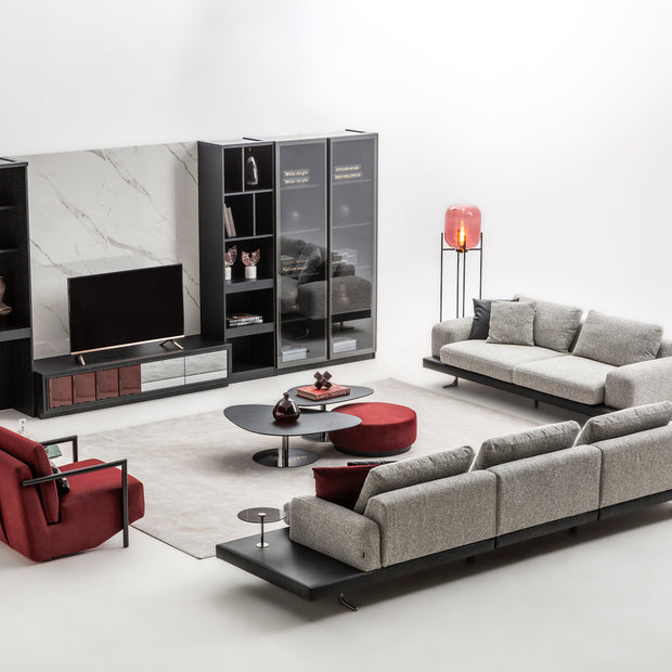 Cora living room catalogue scene; styling and configuration example
