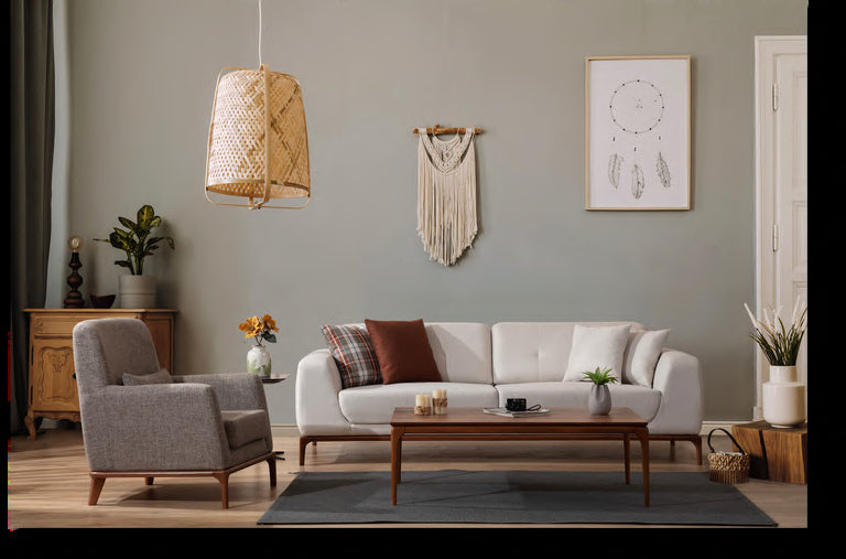 Darin sofa and armchair styling view