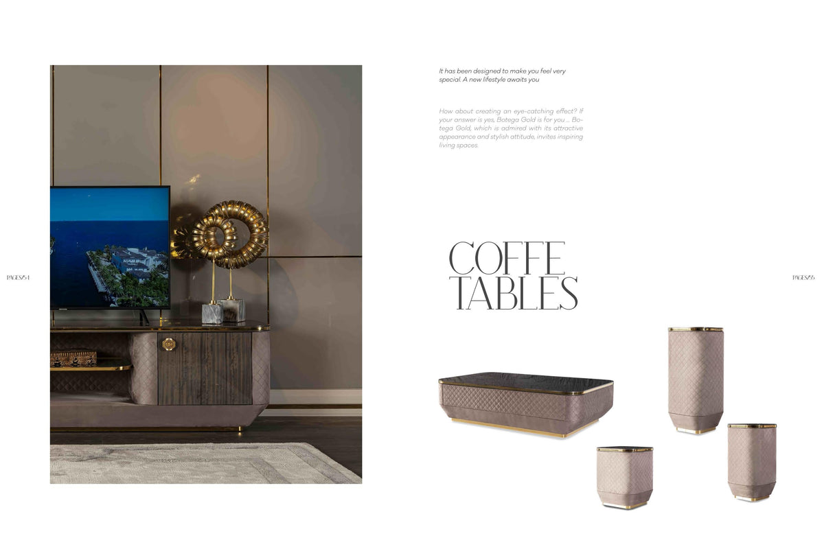 Botega Gold Sofa Set – Image 2