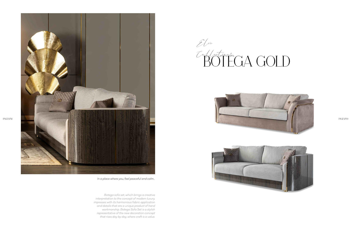 Botega Gold Sofa Set – Image 4