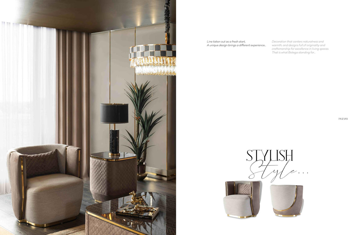 Botega Gold Sofa Set – Image 5