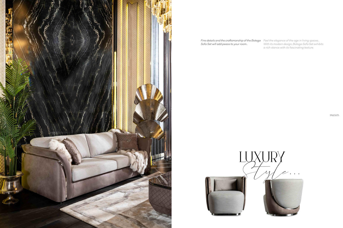 Botega Silver Sofa Set – Image 5