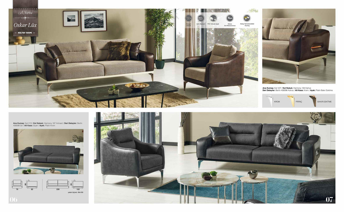 Oskar Lix Sofa Set – Image 2