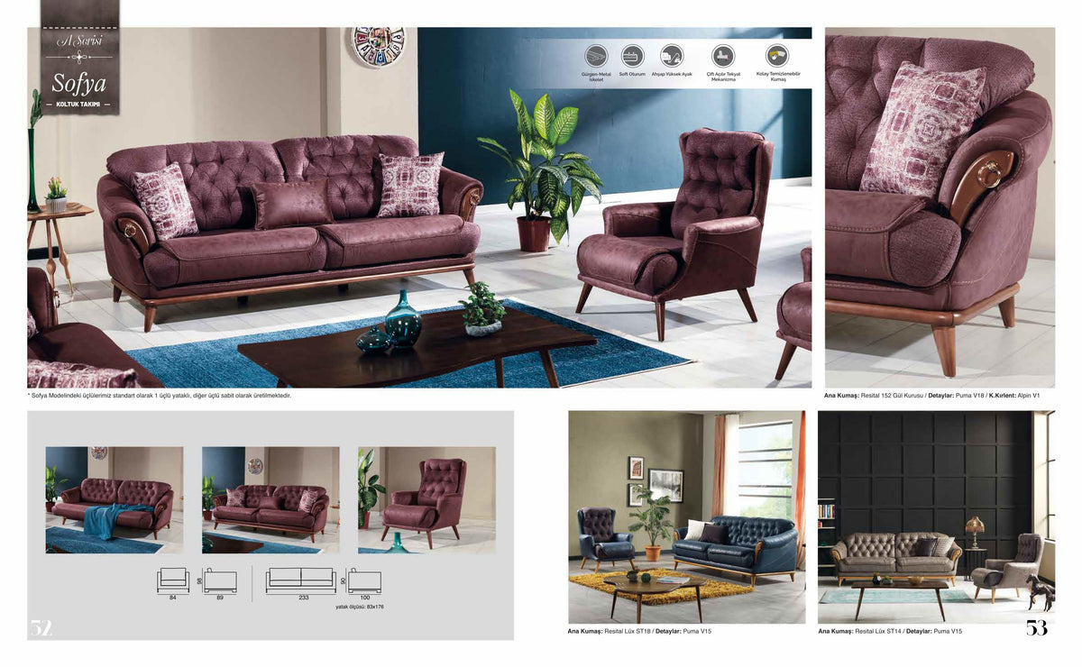 Sofya Sofa Set – Image 1