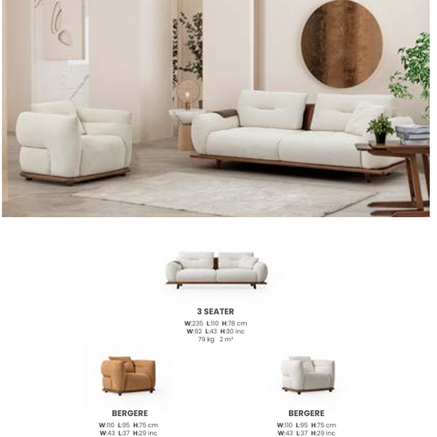 Impala 3 Seater Sofa by DecoPix
