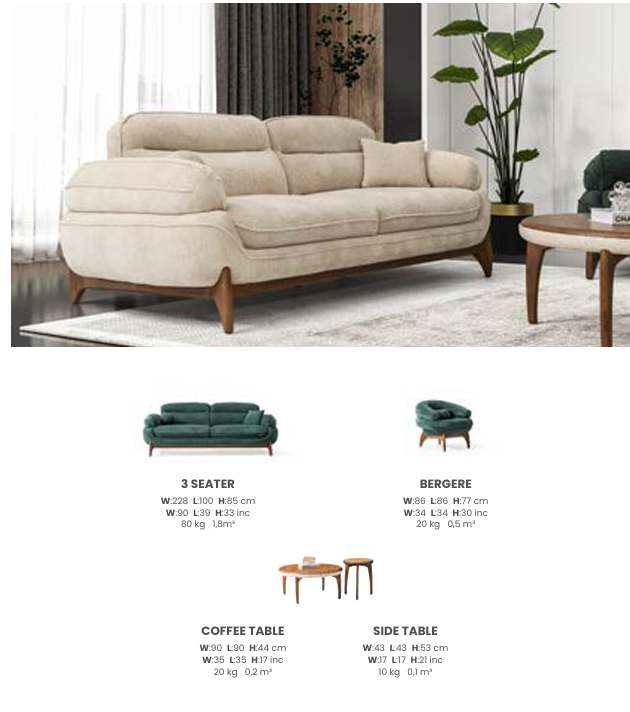 Mustang 3 Seater Sofa by DecoPix