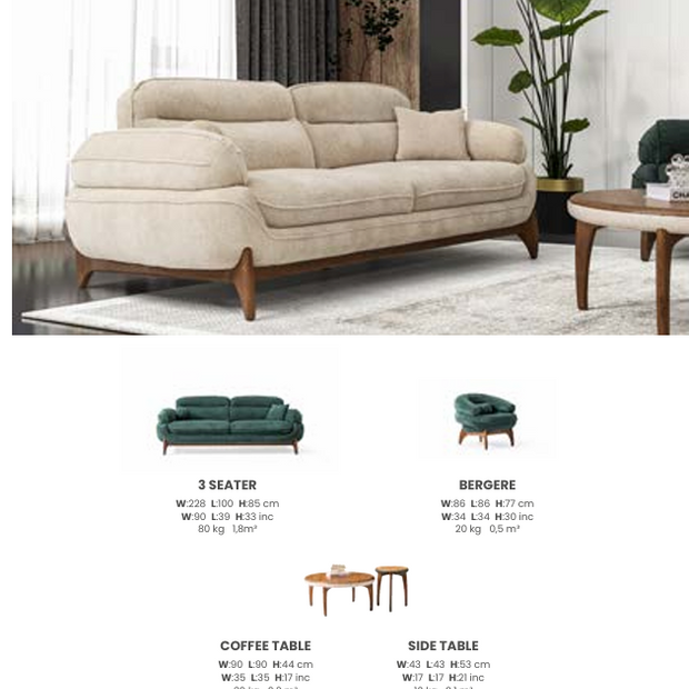 Mustang 3 Seater Sofa by DecoPix