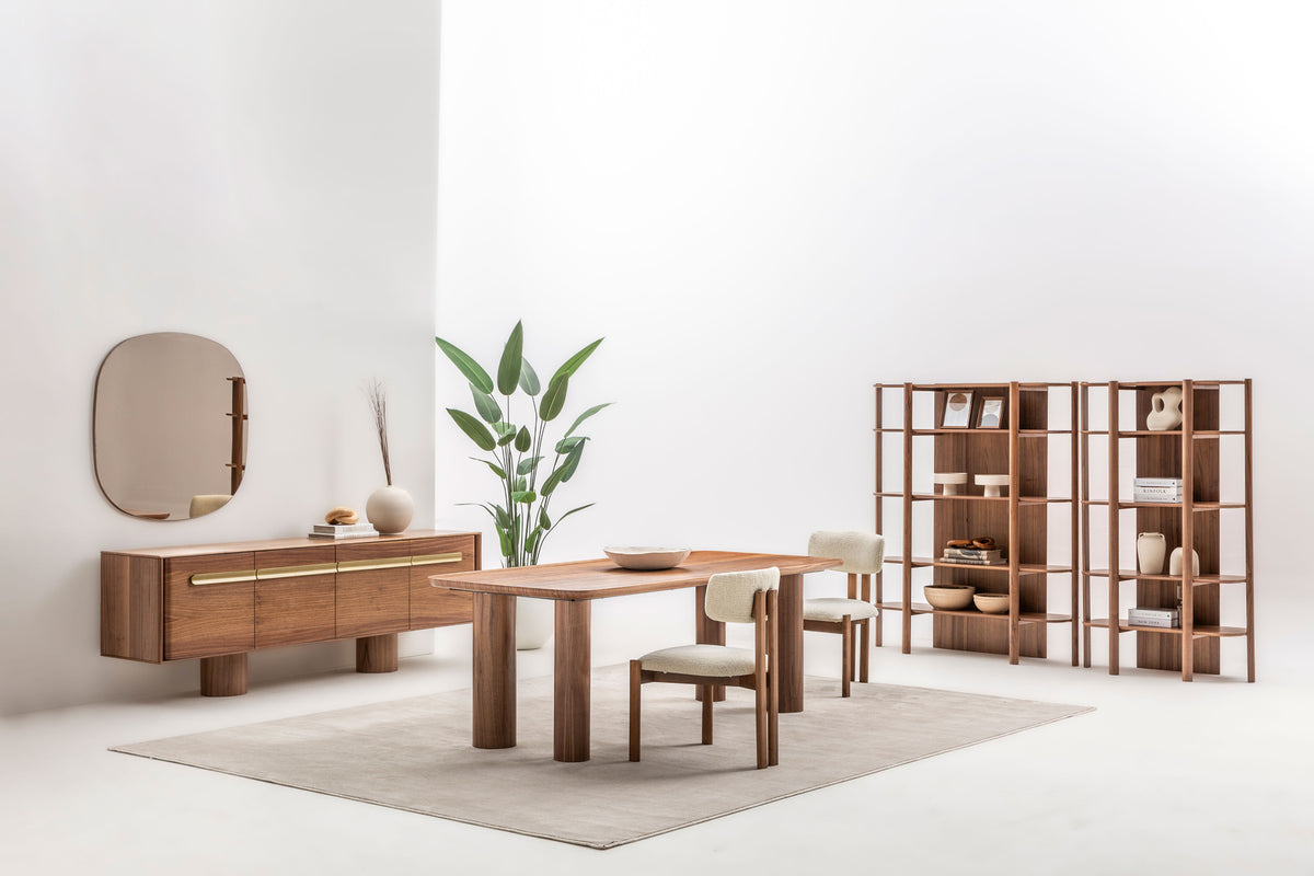 Nola dining room catalogue scene; styling and configuration example