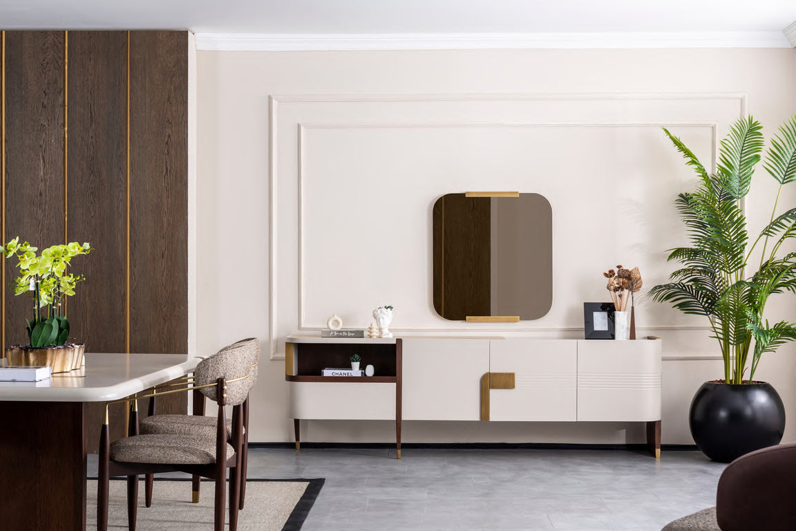 Riva sideboard and mirror detail