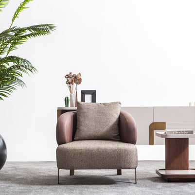 Riva curved armchair and side table detail