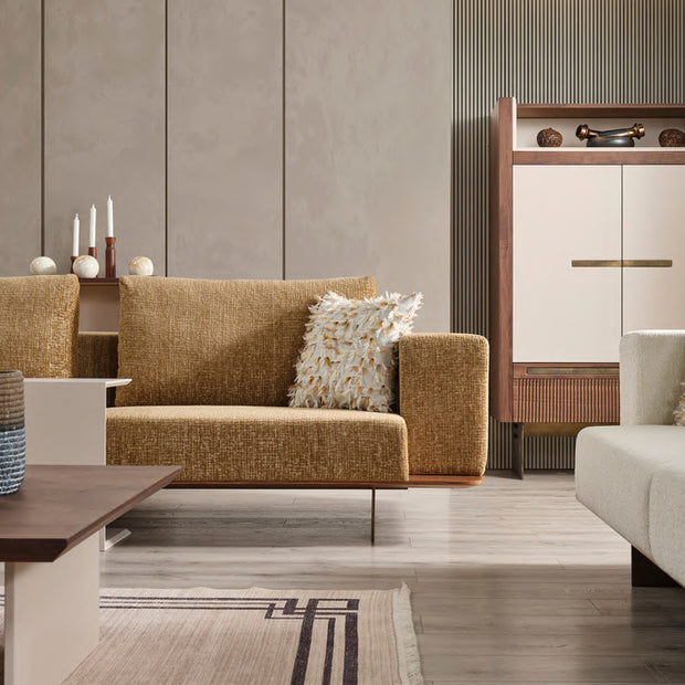 Siena sofa front and upholstery detail