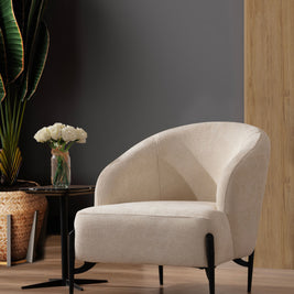 Tavi rounded accent armchair detail