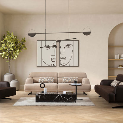 Vero sofa and two lounge armchairs; coffee and side tables excluded