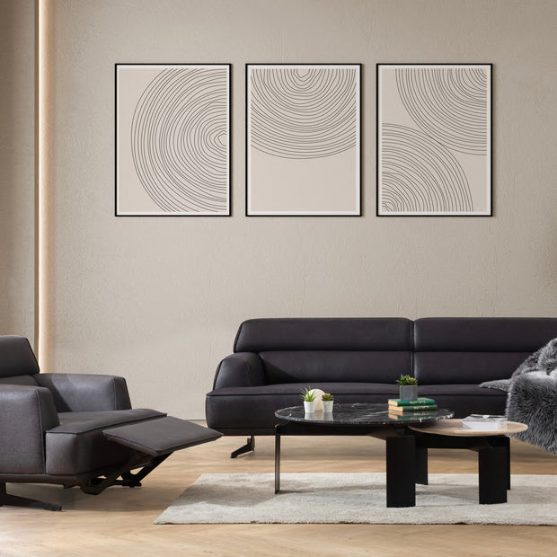 Vero sofa and one armchair with extended footrest; tables excluded
